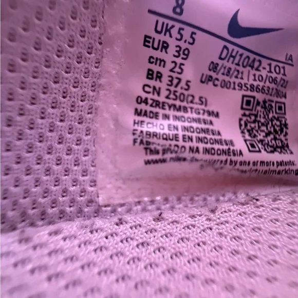 Nike Court Zoom Lite 3 Shoes White and Silver Sz 8 - Picture 7 of 7